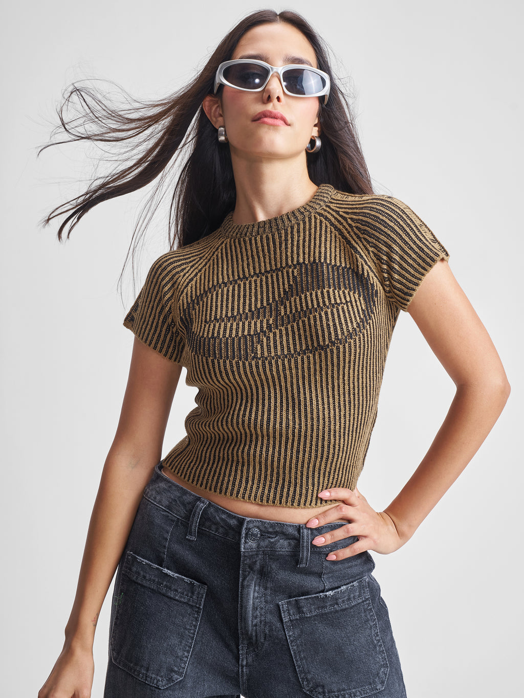 Tokyo Talkies Women Brown Round Neck Sweatshirts - Brown - Image 1