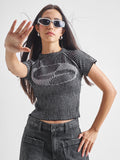 Tokyo Talkies Women Black Round Neck Sweater - Black - Image 1