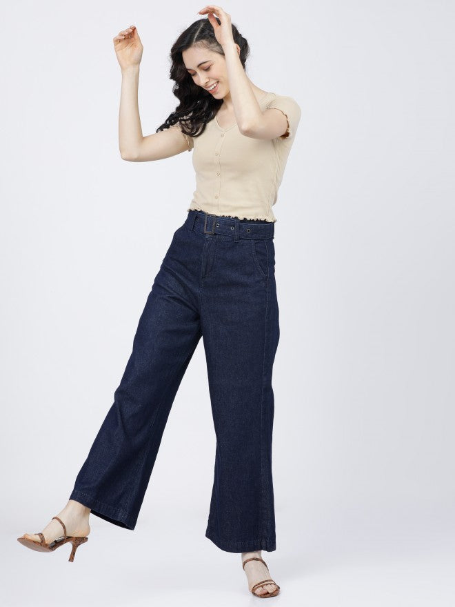 Tokyo Talkies Womens Beige V Neck Top - Beige - Image 6