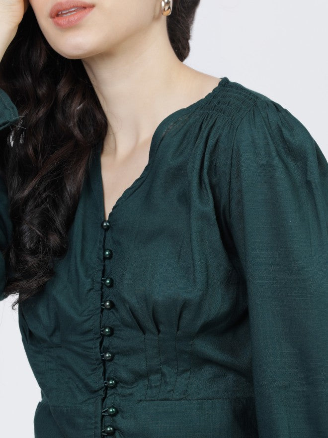Tokyo Talkies Womens Green Crop Top - Green - Image 5