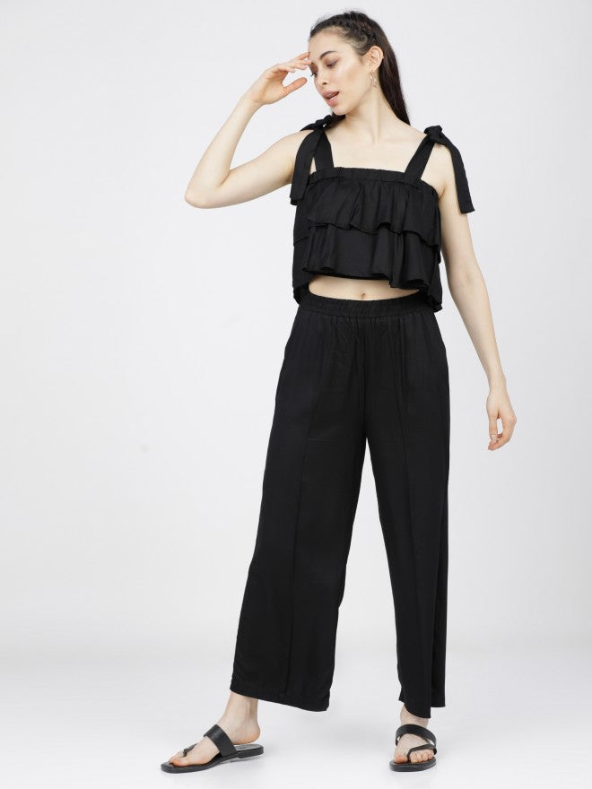 Tokyo Talkies Womens Black Crop Top - Black - Image 5