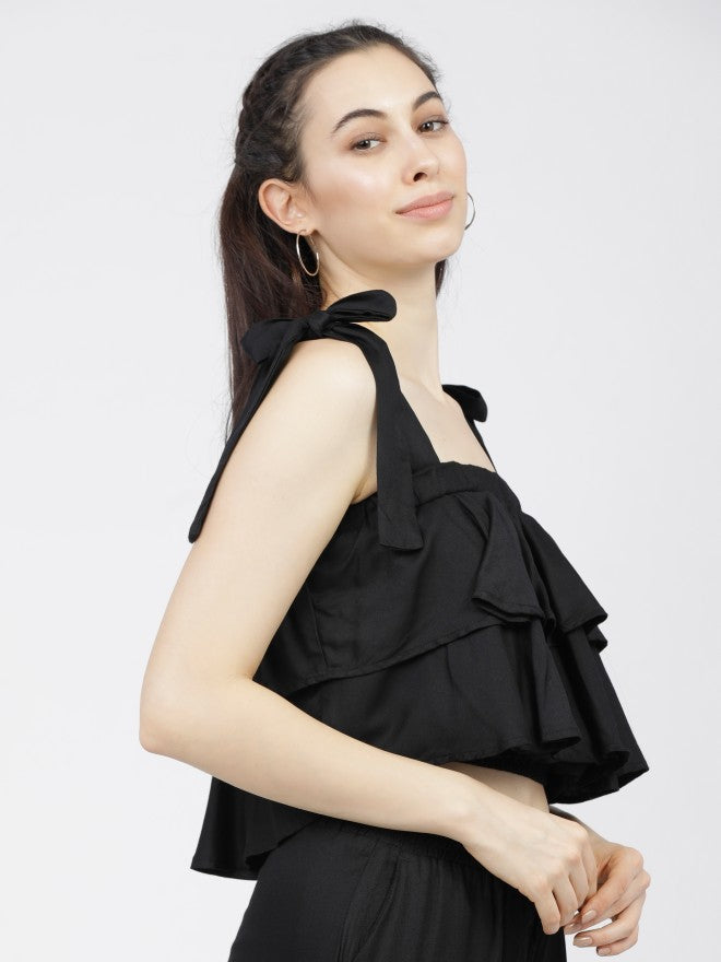 Tokyo Talkies Womens Black Crop Top - Black - Image 6