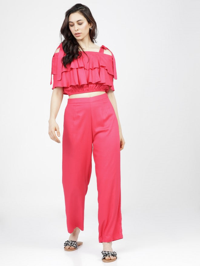 Tokyo Talkies Womens Pink Crop Top - Pink - Image 5