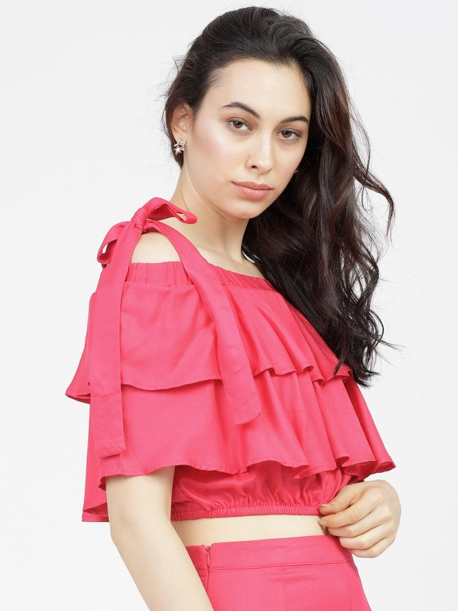 Tokyo Talkies Womens Pink Crop Top - Pink - Image 6