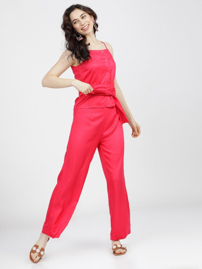 Tokyo Talkies Womens Pink Strapy Top - Pink - Image 5