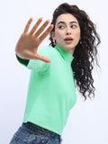 Tokyo Talkies Womens Green Knited Top - Green - Image 1