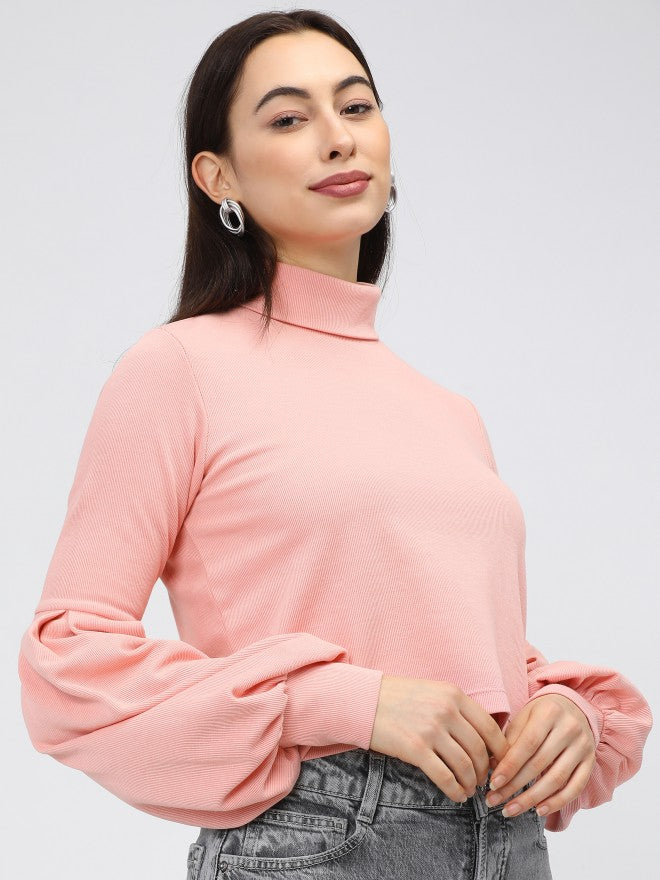 Tokyo Talkies Womens Pink Knited Top - Pink - Image 1