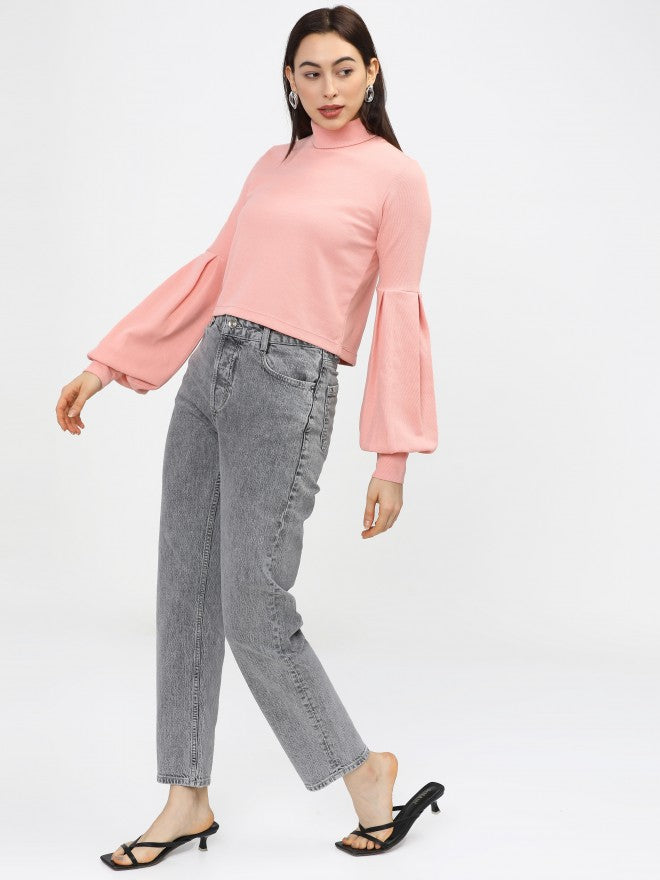 Tokyo Talkies Womens Pink Knited Top - Pink - Image 5