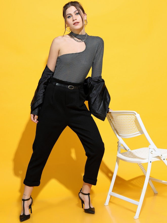 Tokyo Talkies Womens Black Knited Top - Black - Image 2