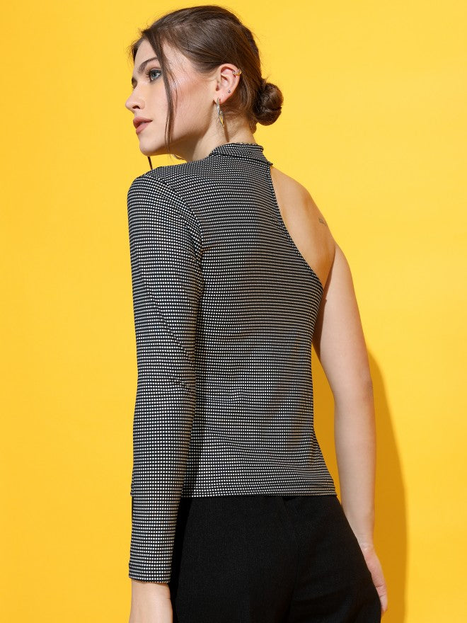 Tokyo Talkies Womens Black Knited Top - Black - Image 3