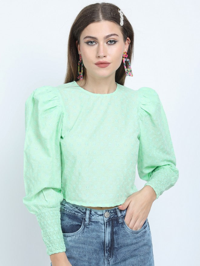 Tokyo Talkies Womens Green Crop Top - Green - Image 4