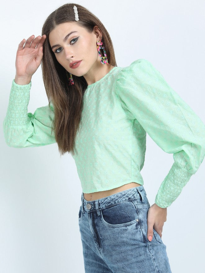 Tokyo Talkies Womens Green Crop Top - Green - Image 7