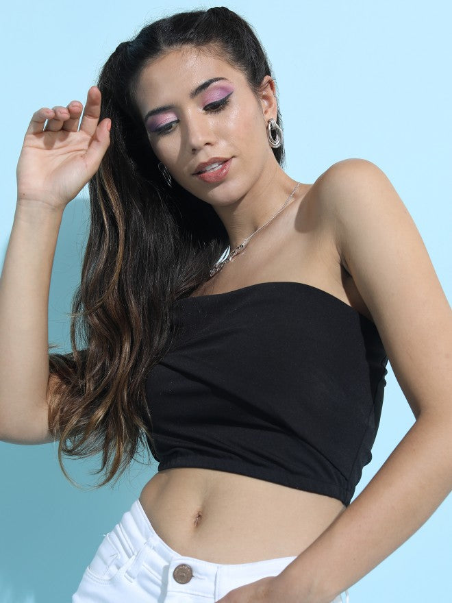 Tokyo Talkies Womens Knited Top - Black - Image 5