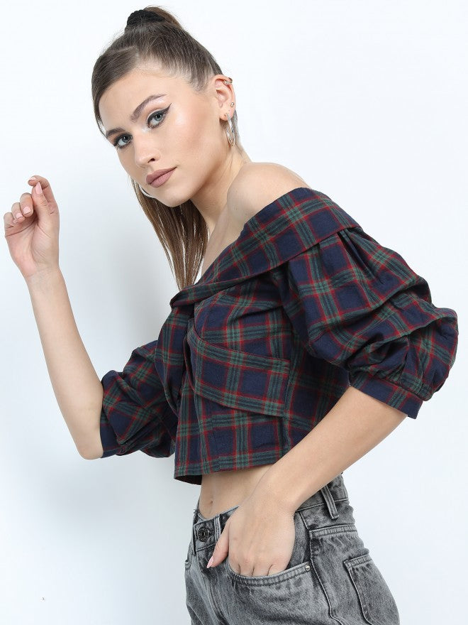 Tokyo Talkies Womens Regular Top - Navy Blue - Image 5