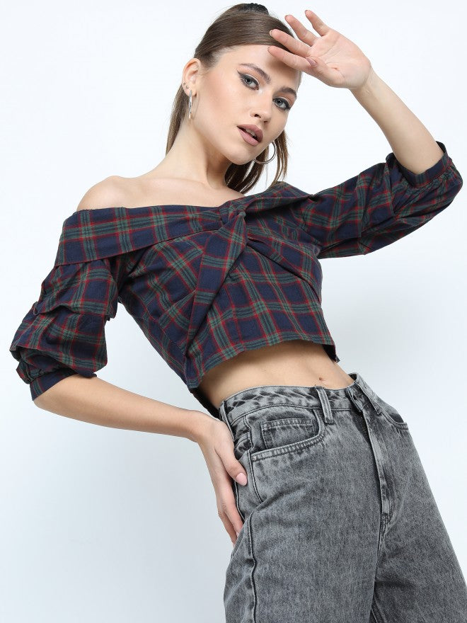 Tokyo Talkies Womens Regular Top - Navy Blue - Image 6