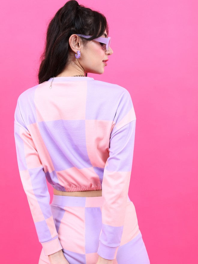 Tokyo Talkies Women Peach Allover Printed Fitted Top - Beige - Image 3