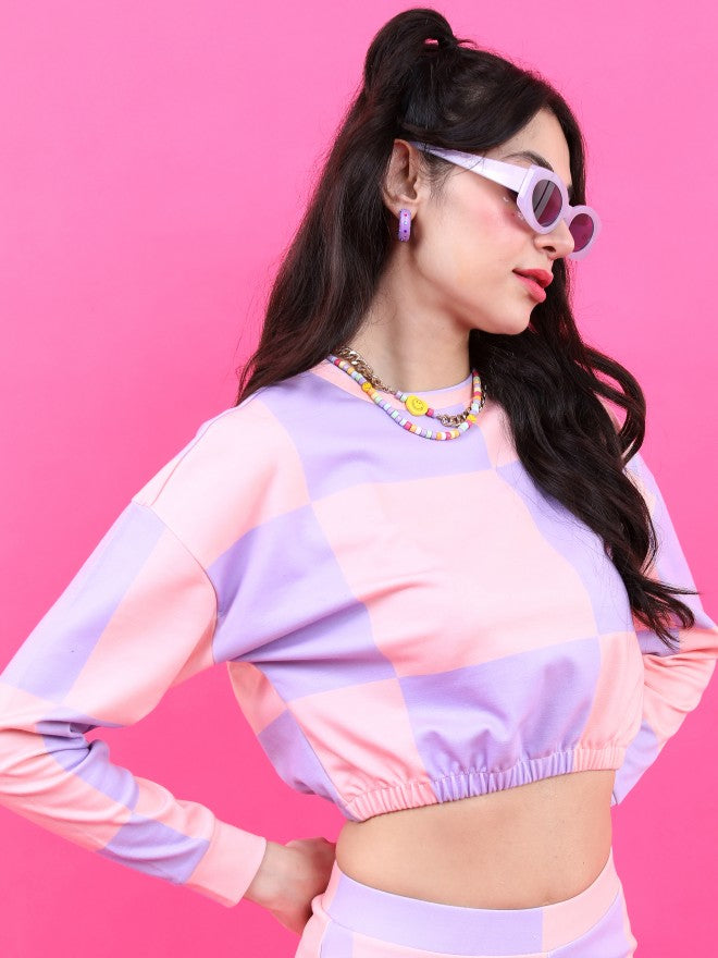 Tokyo Talkies Women Peach Allover Printed Fitted Top - Beige - Image 6