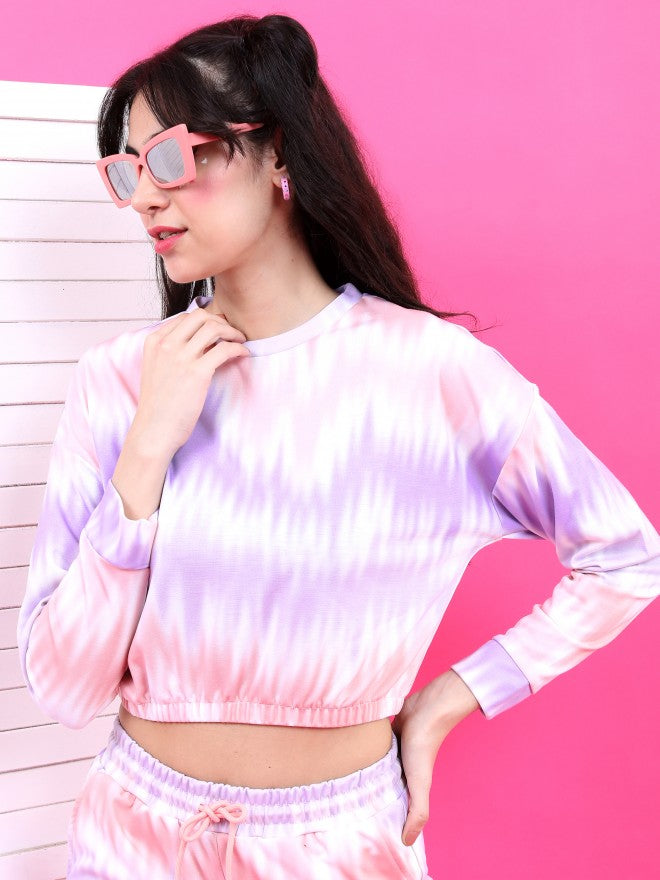 Tokyo Talkies Women Pink Allover Printed Fitted Top - Pink - Image 4
