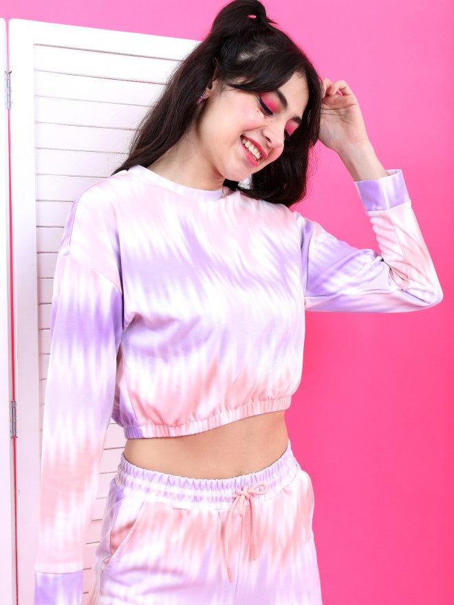 Tokyo Talkies Women Pink Allover Printed Fitted Top - Pink - Image 6