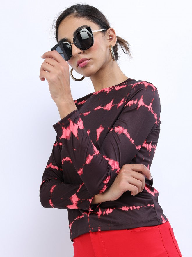 Tokyo Talkies Womens Knited Top - Maroon - Image 5