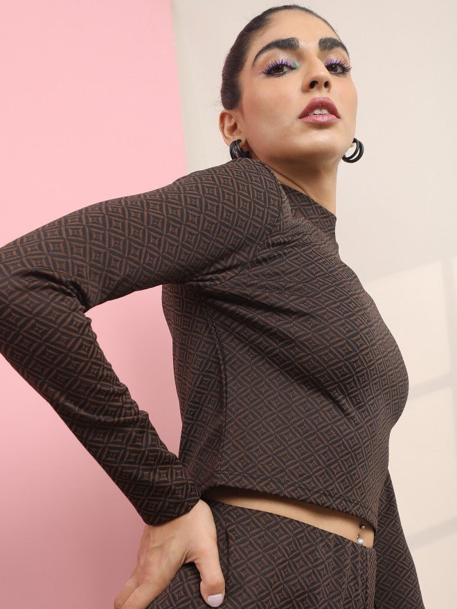 Tokyo Talkies Women Multi Self Design Regular Top - Multi - Image 6