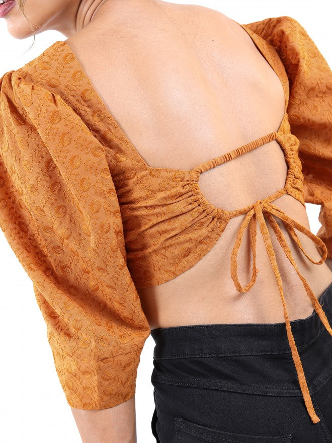 Tokyo Talkies Women Brown Knited Top - Brown - Image 7