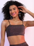 Tokyo Talkies Women Black Self Design Bralette Top - Black - Image 1