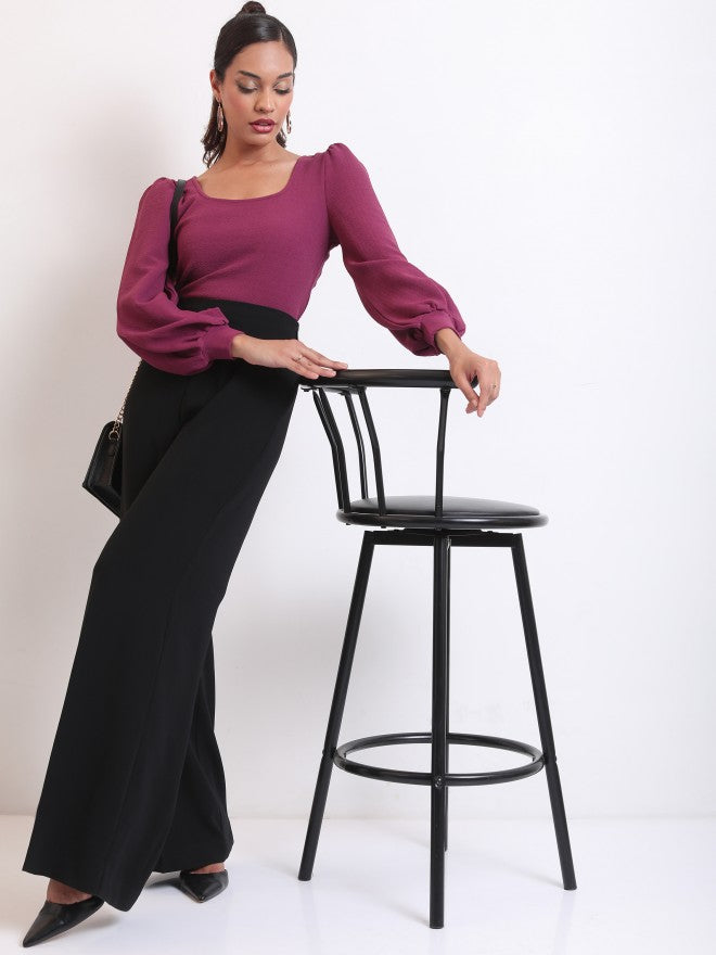 Tokyo Talkies Women Pink Solid Regular Top - Pink - Image 2