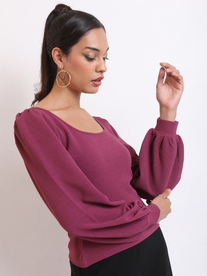 Tokyo Talkies Women Pink Solid Regular Top - Pink - Image 6