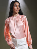 Tokyo Talkies Women Pink Solid Regular Top - Pink - Image 1