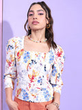 Tokyo Talkies Women Pink Printed Regular Top - Pink - Image 1