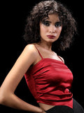 Tokyo Talkies Women Red Solid Regular Top - Red - Image 1