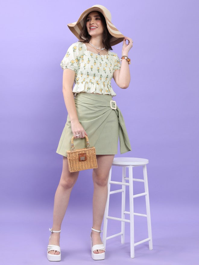 Tokyo Talkies Women White Printed Regular Top - White - Image 2