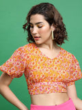 Tokyo Talkies Women Pink/White/Multi Printed Bardot Top - Pink - Image 1