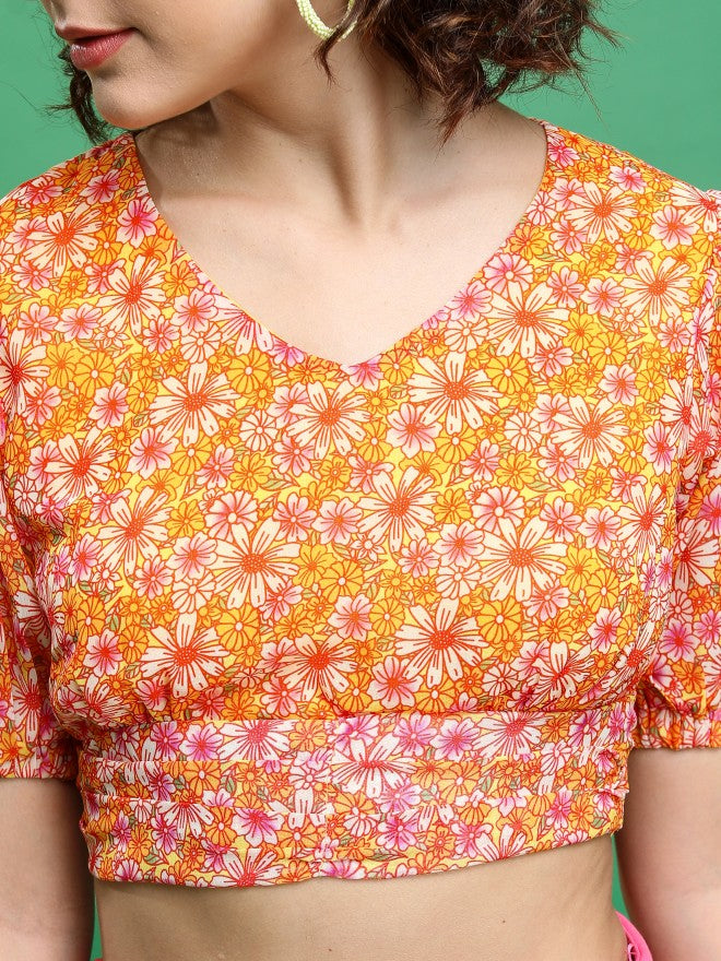 Tokyo Talkies Women Pink/White/Multi Printed Bardot Top - Pink - Image 5