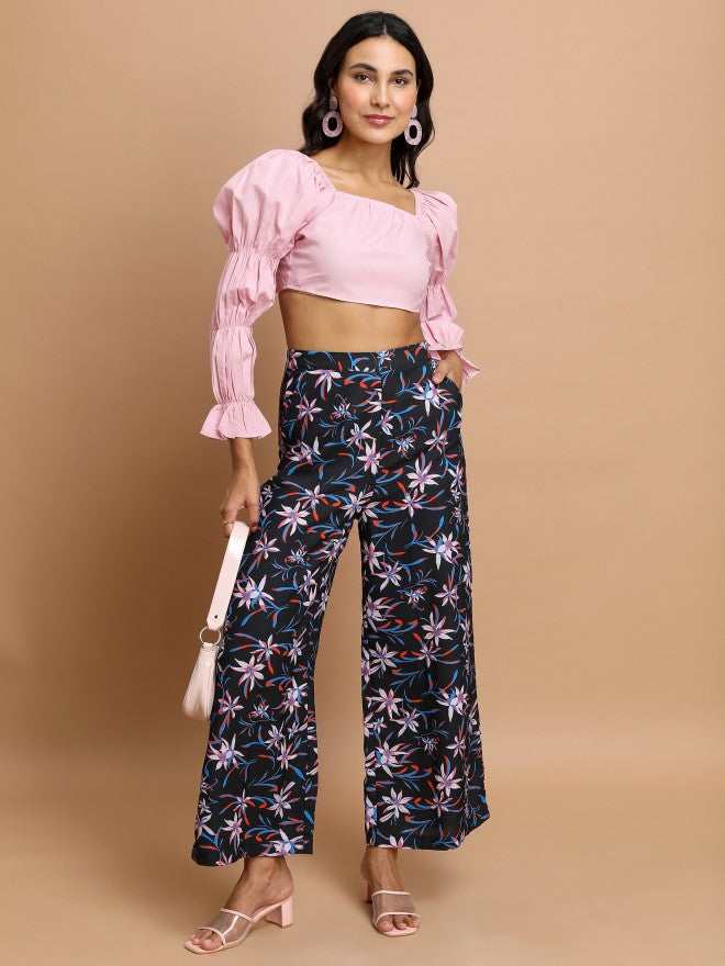 Tokyo Talkies Women Pink Solid Bardot Top - Pink - Image 2