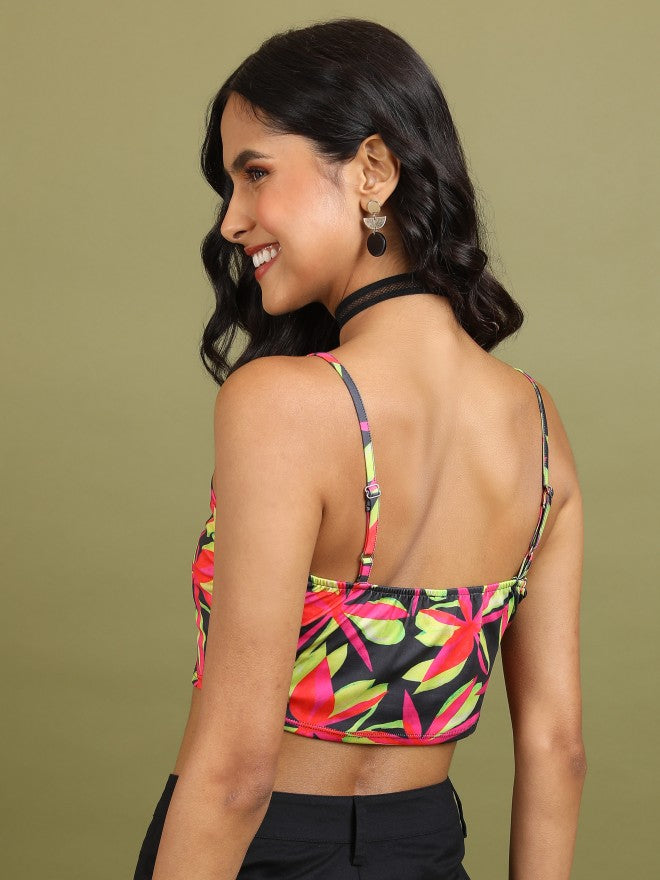 Tokyo Talkies Women Pink Printed Tank Top - Pink - Image 3