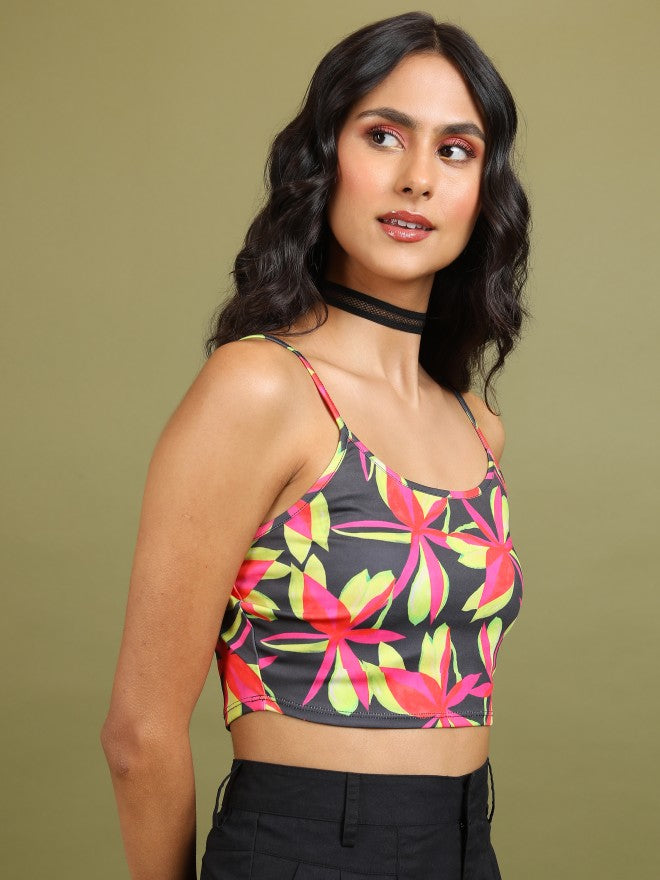 Tokyo Talkies Women Pink Printed Tank Top - Pink - Image 6