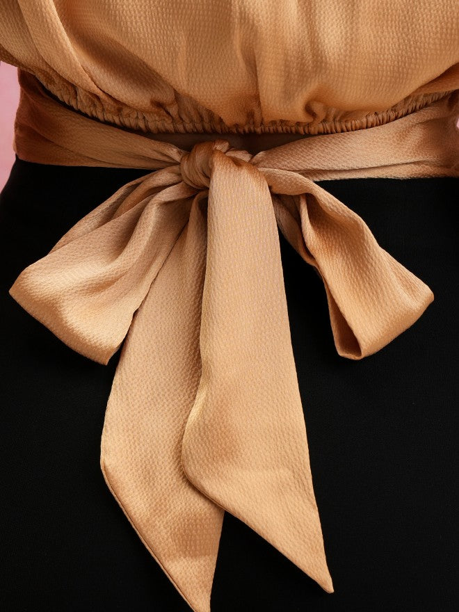 Tokyo Talkies Women Beige Solid Regular Top - Beige - Image 7