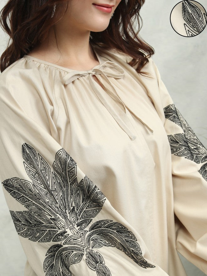 Tokyo Talkies Women Beige Printed Regular Top - Beige - Image 5