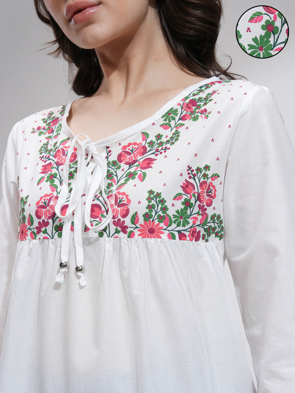 Tokyo Talkies Women Off White Printed Regular Top - Off White - Image 5