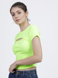Tokyo Talkies Women Green Solid Regular Top - Green - Image 1