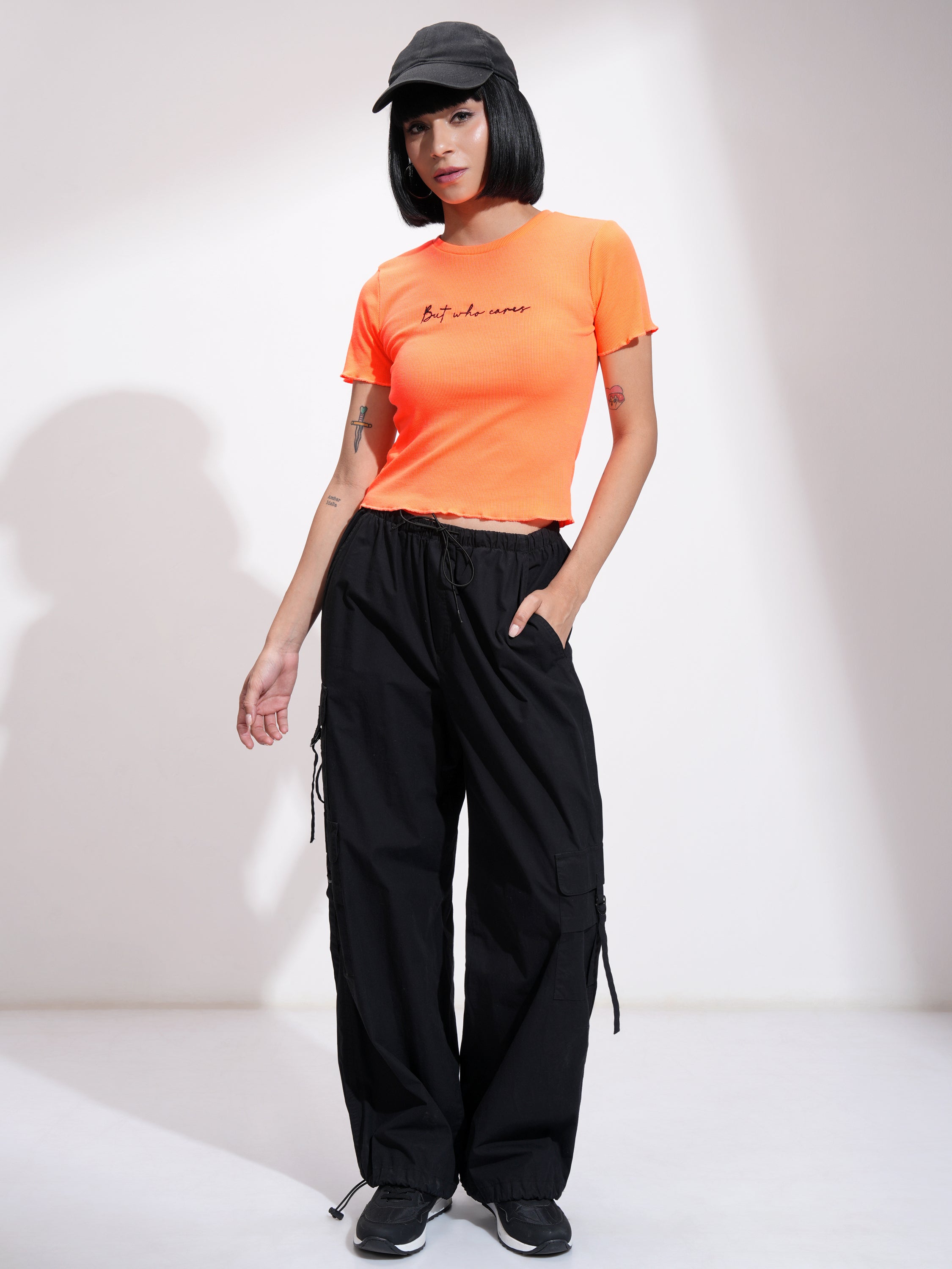 Tokyo Talkies Women Orange Printed Regular Top - Orange - Image 2