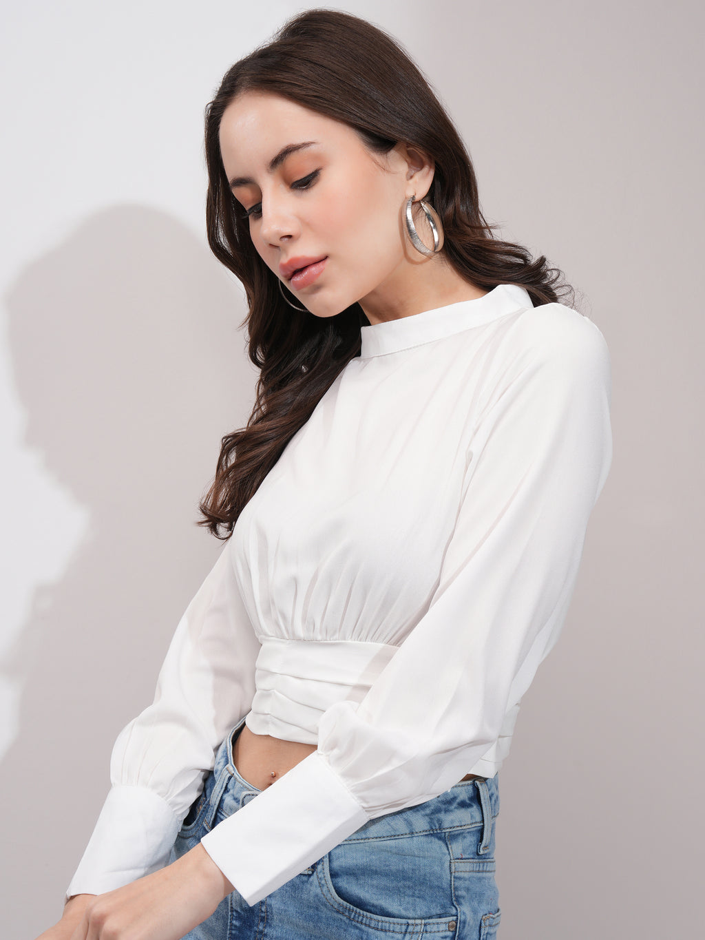 Tokyo Talkies Women White Solid Regular Top - White - Image 4