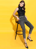 Tokyo Talkies Women Black Solid Regular Top - Black - Image 1