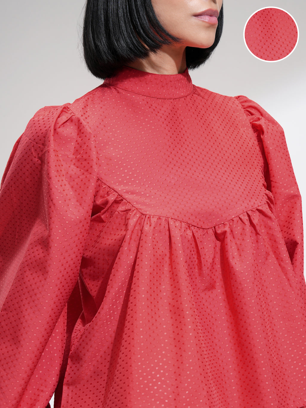 Tokyo Talkies Women Red Printed Regular Top - Red - Image 5