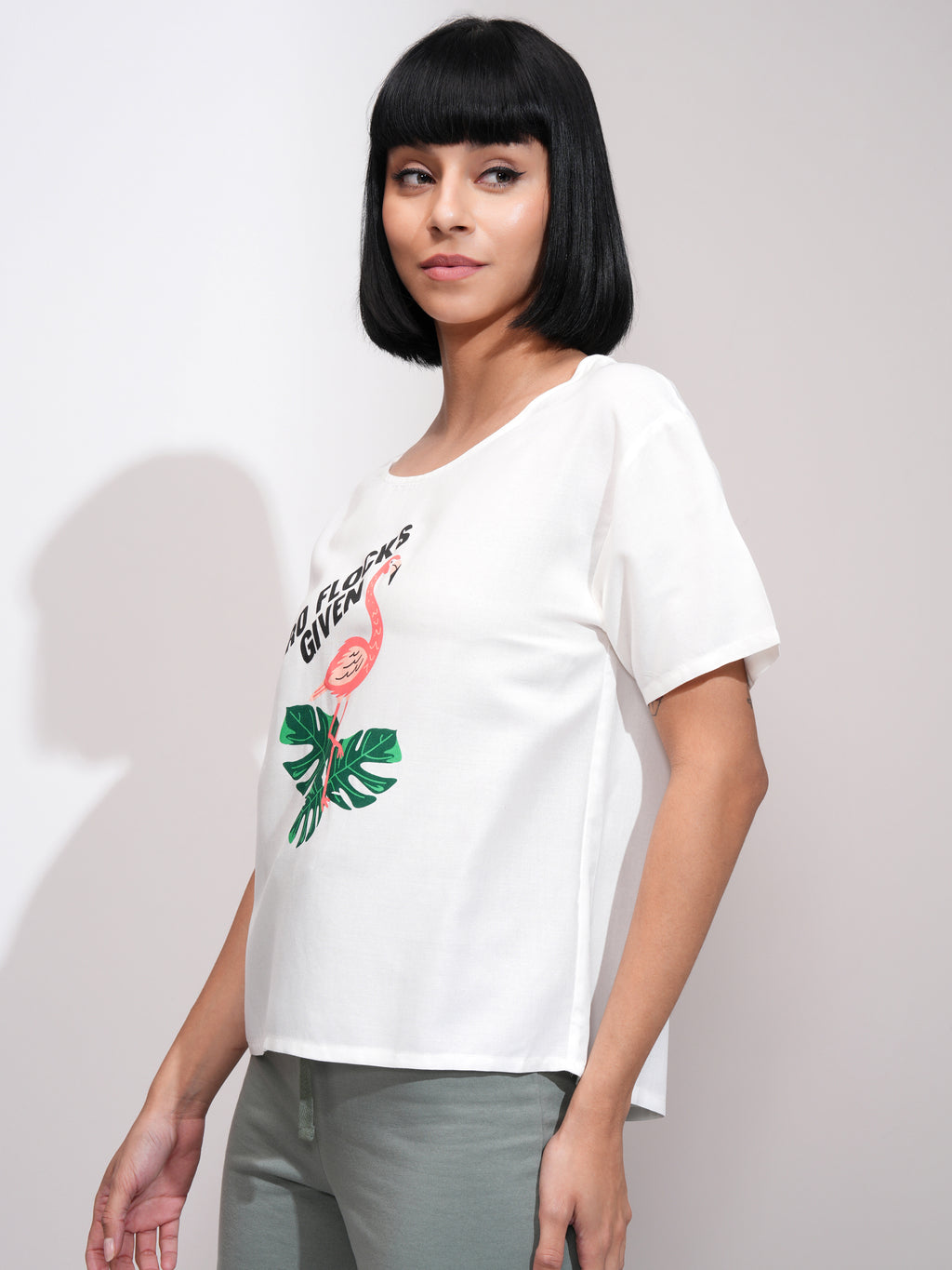 Tokyo Talkies Women White Printed Regular Top - White - Image 4