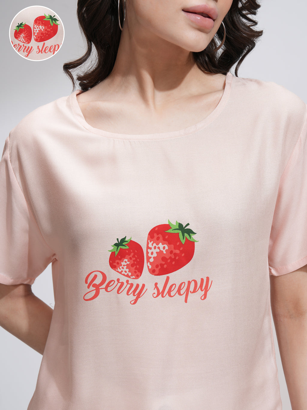 Tokyo Talkies Women Peach Printed Regular Top - Peach - Image 5