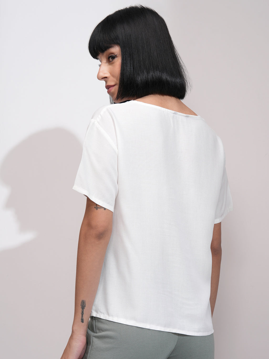 Tokyo Talkies Women White Printed Regular Top - White - Image 3