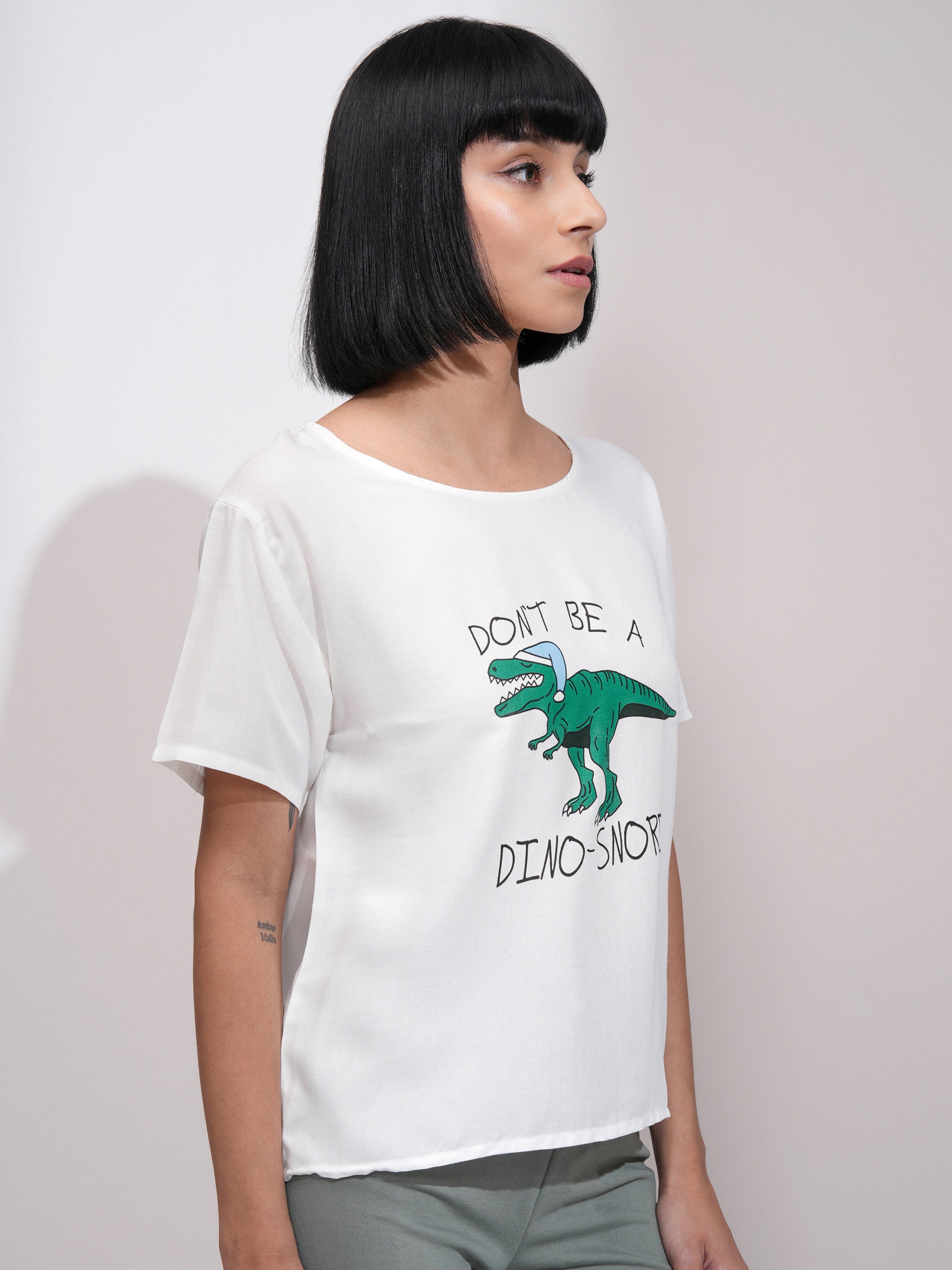 Tokyo Talkies Women White Printed Regular Top - White - Image 6